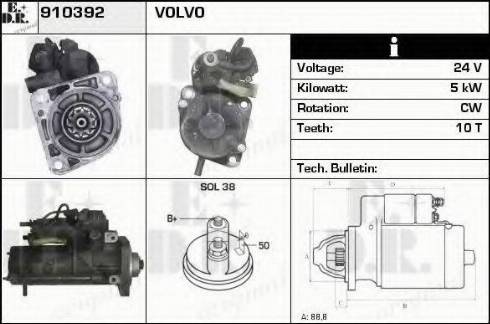 EDR 910392 - Starter aaoparts.ro