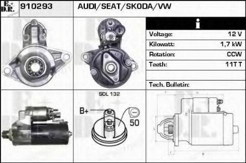 EDR 910293 - Starter aaoparts.ro
