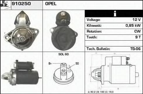 EDR 910250 - Starter aaoparts.ro