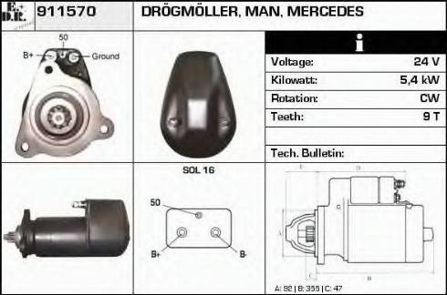EDR 911570 - Starter aaoparts.ro