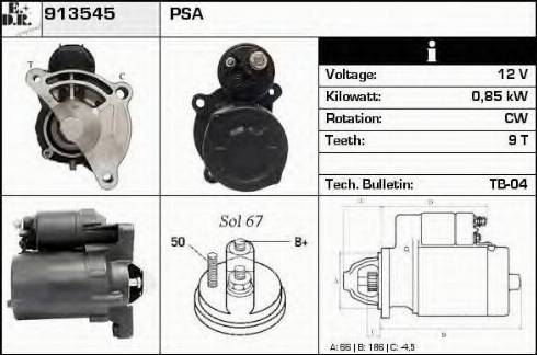EDR 913545 - Starter aaoparts.ro