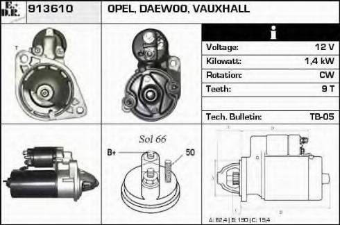 EDR 913610 - Starter aaoparts.ro