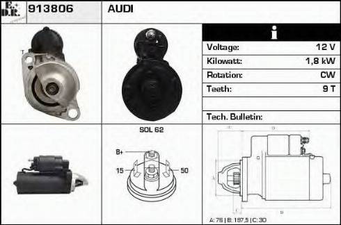 EDR 913806 - Starter aaoparts.ro