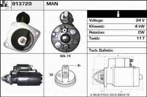 EDR 913720 - Starter aaoparts.ro