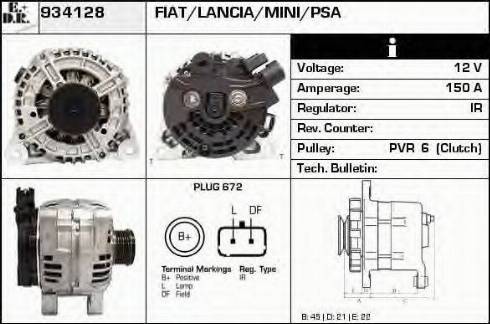 EDR 934128 - Generator / Alternator aaoparts.ro