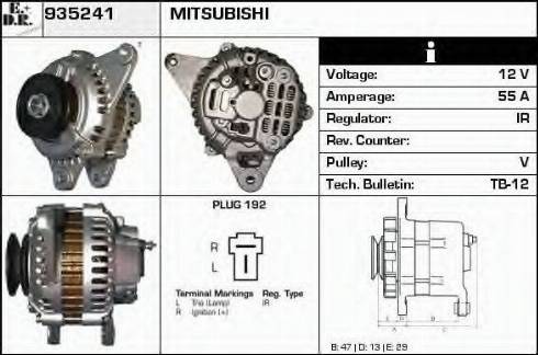 EDR 935241 - Generator / Alternator aaoparts.ro