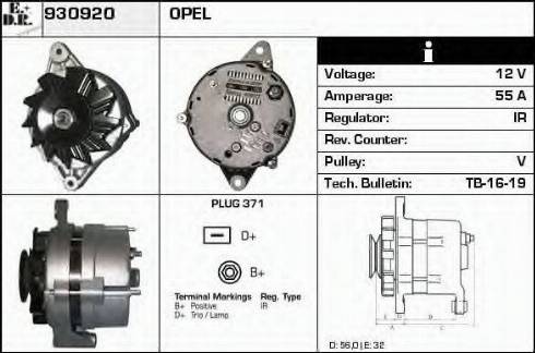 EDR 930920 - Generator / Alternator aaoparts.ro