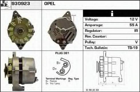 EDR 930923 - Generator / Alternator aaoparts.ro