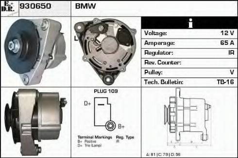EDR 930650 - Generator / Alternator aaoparts.ro