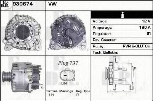 EDR 930674 - Generator / Alternator aaoparts.ro