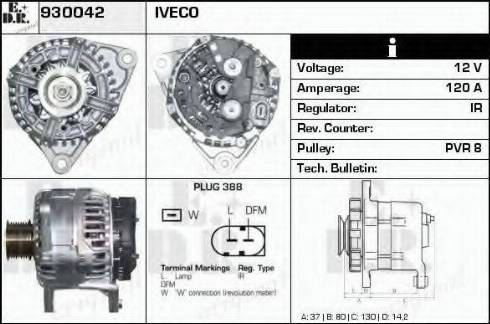 EDR 930042 - Generator / Alternator aaoparts.ro