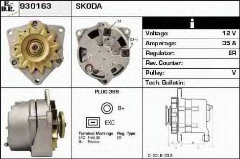 EDR 930163 - Generator / Alternator aaoparts.ro