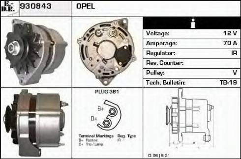EDR 930843 - Generator / Alternator aaoparts.ro