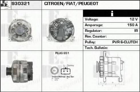 EDR 930321 - Generator / Alternator aaoparts.ro