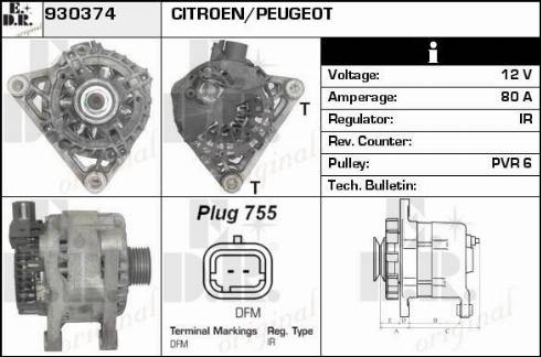 EDR 930374 - Generator / Alternator aaoparts.ro
