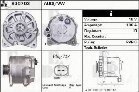 EDR 930703 - Generator / Alternator aaoparts.ro