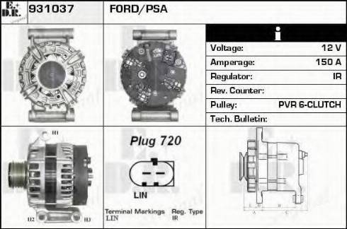 EDR 931037 - Generator / Alternator aaoparts.ro