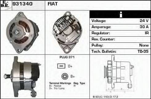 EDR 931340 - Generator / Alternator aaoparts.ro