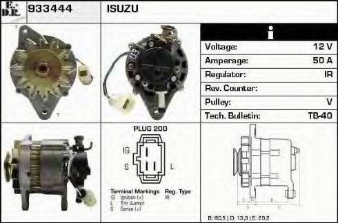 EDR 933444 - Generator / Alternator aaoparts.ro