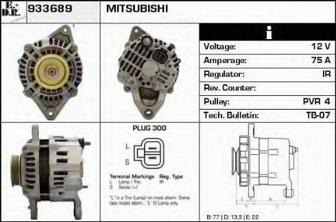 EDR 933689 - Generator / Alternator aaoparts.ro