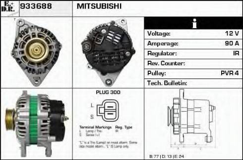 EDR 933688 - Generator / Alternator aaoparts.ro