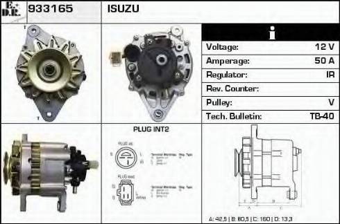 EDR 933165 - Generator / Alternator aaoparts.ro