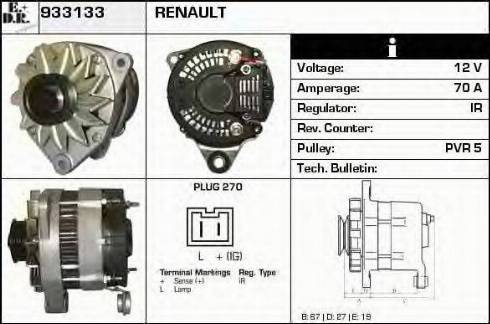 EDR 933133 - Generator / Alternator aaoparts.ro