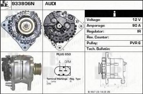 EDR 933806N - Generator / Alternator aaoparts.ro