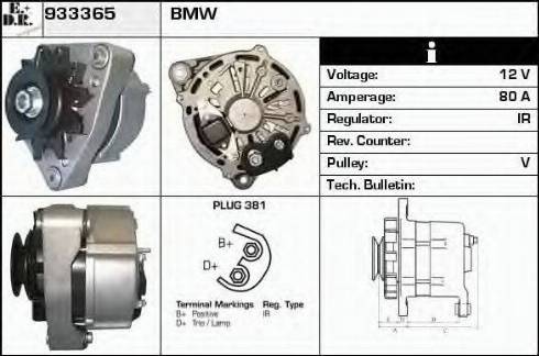 EDR 933365 - Generator / Alternator aaoparts.ro