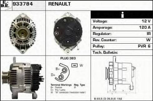EDR 933784 - Generator / Alternator aaoparts.ro