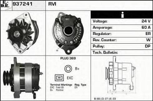 EDR 937241 - Generator / Alternator aaoparts.ro