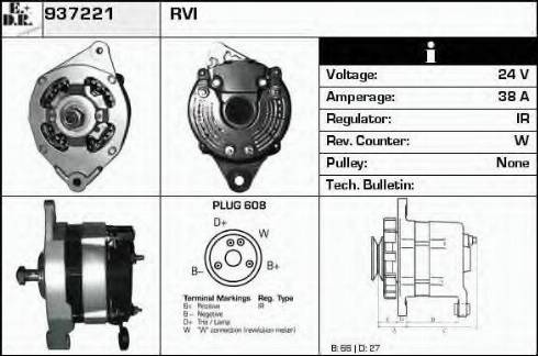 EDR 937221 - Generator / Alternator aaoparts.ro