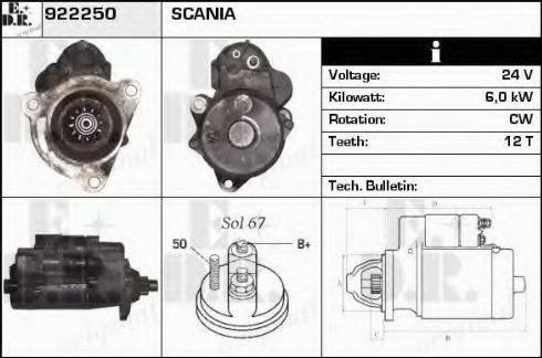 EDR 922250 - Starter aaoparts.ro