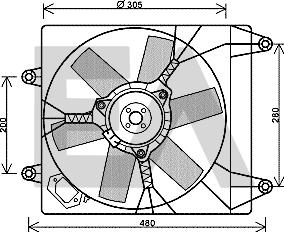 EACLIMA 33V25048 - Ventilator, radiator aaoparts.ro