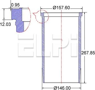 ELPI LP180 2234 - Camasa cilindru aaoparts.ro