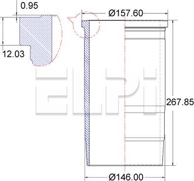 ELPI LP180 2233 - Camasa cilindru aaoparts.ro
