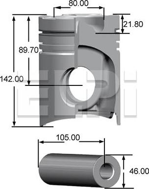 ELPI LP181 2830 STD - Piston aaoparts.ro