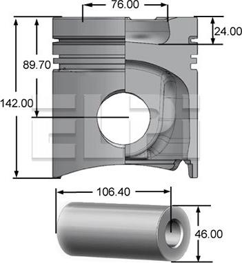 ELPI LP181 2829 STD - Piston aaoparts.ro