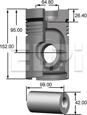 ELPI LP181 2218 STD - Piston aaoparts.ro
