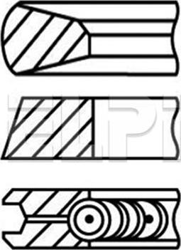 ELPI LP182 2244 STD - Set segmenti piston aaoparts.ro