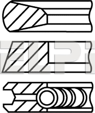 ELPI LP182 2246 STD - Set segmenti piston aaoparts.ro