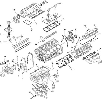 Elring LS Gen III LS1 - Set garnituri complet, motor aaoparts.ro