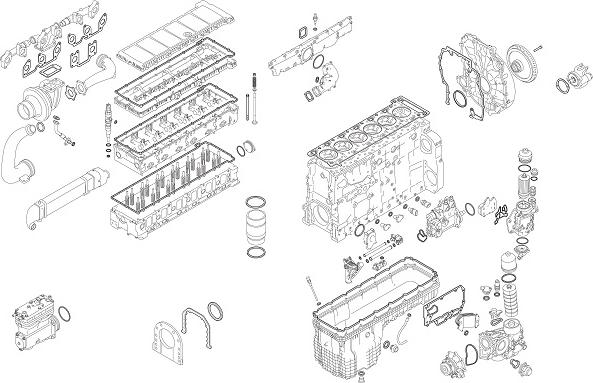 Elring S OM 470903 - Set garnituri complet, motor aaoparts.ro