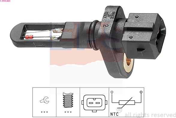 EPS 1.994.001 - Senzor,temperatura aer admisie aaoparts.ro