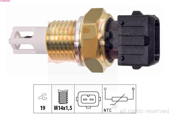 EPS 1.994.016 - Senzor,temperatura aer admisie aaoparts.ro