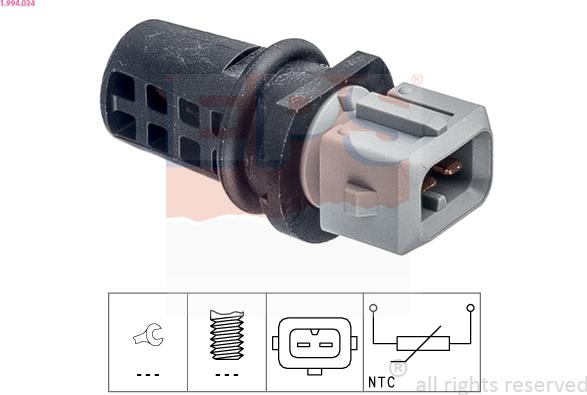 EPS 1.994.034 - Senzor,temperatura aer admisie aaoparts.ro