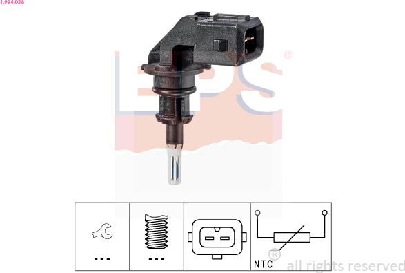 EPS 1.994.038 - Senzor,temperatura aer admisie aaoparts.ro