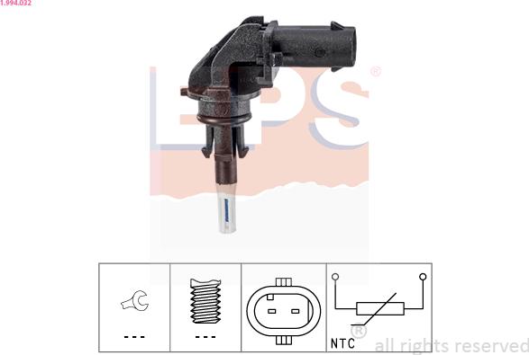 EPS 1.994.032 - Senzor,temperatura aer admisie aaoparts.ro