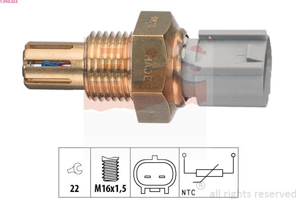 EPS 1.994.024 - Senzor,temperatura aer admisie aaoparts.ro