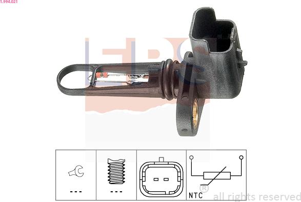 EPS 1.994.021 - Senzor,temperatura aer admisie aaoparts.ro